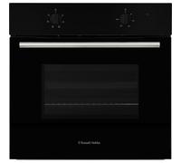 Russell Hobbs 70L, 60cm Wide, Single Electric Built-in Fan Oven and Grill in Black, 6 Oven Functions, RHFEO7004B