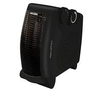 Russell Hobbs RHFH1005B 2000W/2KW Electric Fan Heater in Black, Portable Horizontal Vertical 2 Heat Settings Overheat Protection, Adjustable Thermostat 20m2 Room Size, 2 Year Guarantee