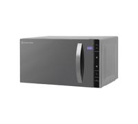 Russell Hobbs RHFM2363S 23 L 800 W Silver Digital Flatbed Solo Microwave with 5 Power Levels, 8 Auto Cook Menus, Easy Clean, Clock and Timer,