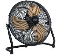 Russell Hobbs RHGF1221WDB 12 Inch High Velocity Floor Fan, Wood & Black, 3 Speeds, Tilt Function, Portable