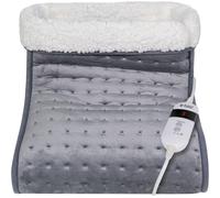 Russell Hobbs Electric Foot Warmer for Cold Feet in Grey with 3 Heat Settings, Quick Heat up, Detachable Controller & Cable, Overheat Protection & Timer, and Machine Washable, RHHSL1001