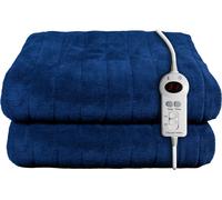 Russell Hobbs Electric Blanket Blue Heated Throw Sherpa & Microfleece 130 x 180 cm with Digital Remote, Auto Shutoff Overheat Protection 12 Hour Timer, 9 Heat Settings 2 Year Guarantee, RHHT1003BLU