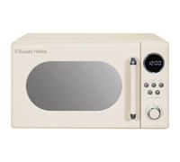 Russell Hobbs RHM2044C Retro 20 Litre Cream Digital Microwave, 800W, Mirror Finish, 8 Auto Cook Settings, 5 Power Levels