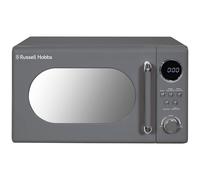 Russell Hobbs RHM2044G Retro 20 Litre Grey Digital Microwave, 800W, Mirror Finish, 8 Auto Cook Settings, 5 Power Levels