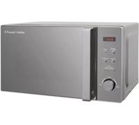 Russell Hobbs RHM2076S-AZ 20 Litre 800 W Silver Digital Solo Microwave with 5 Power Levels, Automatic Defrost, 8 Auto Cook Menus, Clock and Timer, Easy Clean