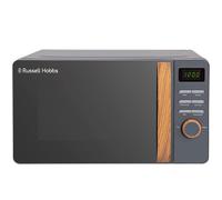 Russell Hobbs RHMD714G 17 L 700 W Scandi Grey Digital Microwave with 5 Power Levels, Wood Effect Handle & Dials, Clock & Timer, Automatic Defrost, Eas