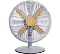 Russell Hobbs RHMDF1201WDG 12" Scandi Electric Desk Fan, 3 Speed Settings, Oscillating Fan & Adjustable Tilt, 45W, Grey and Wood Effect