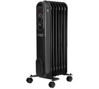 Russell Hobbs 7 Fin RHOFR7004B Oil Filled Radiator 1500W - Black, Black