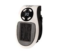 Russell Hobbs RHPH2001 500W Ceramic Plug Heater, Adjustable thermostat, 12 Hour Timer & LED Display, 2 Fan Speeds, 2 Year Guarantee , White