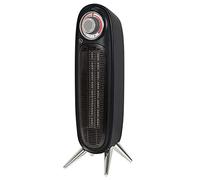 Russell Hobbs RHRETFH1002B 2000 W Black Retro Tower Fan Heater with Adjustable Thermostat, PTC Heating, 20 m² Room Size, 2 Heat Settings and 2 Year Guarantee