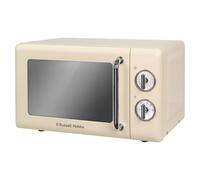 Russell Hobbs RHRETMM705C 17 L 700 W Cream Compact Retro Solo Manual Microwave with 5 Power Levels, Timer, Defrost Setting, Easy Clean