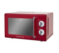 Russell Hobbs RHRETMM705R-N 17 L 700 W Red Compact Retro Solo Manual Microwave With 5 Power Levels, Timer, Defrost Setting, Easy Clean