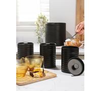Russell Hobbs 4-Piece Countertop Set Ribbed Kitchen Storage Canister & Bread Bin