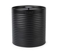Russell Hobbs RH03269EU7 Ribbed Bread Bin - Metal Bread Box, Large Kitchen Canister, Countertop Storage/Organisation, Durable Powder-Coated Steel, Pull Top Lid, Easy to Clean, Ribbed Design, Black
