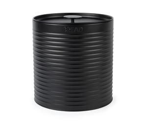 Russell Hobbs Ribbed Round Bread Bin ? Metal Bread Box, Large Kitchen Canister, Countertop Storage/Organisation, Durable Powder-Coated Steel, Pull Top