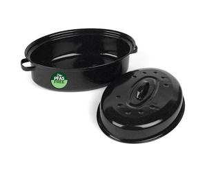 Russell Hobbs Romano Roaster with Lid, 36 Cm, Vitreous Enamel Steel