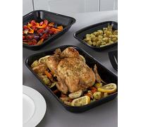 Russell Hobbs Russell Hbs 3Pc Roaster & Chop Tray Set Black