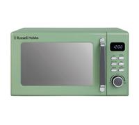 Russell Hobbs Sage Green Digital Microwave STYLEVIA, 20 Litre 800W with 5 Power Levels, Mirror Finish, 8 Auto Cook Settings, Defrost & Reheat Function, Clock & Timer RHM2026SG