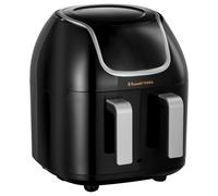 Russell Hobbs 27290 Snappi 8.5L/2x 4.25L Dual Basket Air Fryer - Family Digital Airfryer with Adjustable Drawers and Cooking Sync, Black, 1800W