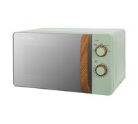 Russell Hobbs RHMM713MG-N 17L 700W Manual Microwave - Matt Green with Wooden Effect Handle