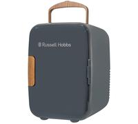 Russell Hobbs RH4CLR1001SCG 4L/6 Can Mini Portable Cooler & Warmer for Drinks, Cosmetics/Makeup/Skincare, AC/DC Power, Scandi Style, Grey &