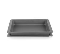 Russell Hobbs Shield 2-Piece Stackable Bakeware Set - 38 cm Ultra Non-Stick Roasting Tray & Baking Tin, Durable Carbon Steel, PFOA-Free, Oven Safe up to 220 °C, Long-Lasting Roaster & Oven Sheet, Grey