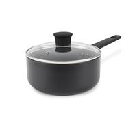 Russell Hobbs RH02841EU7 Shield 20 cm Saucepan - Non-Stick Coating 10x Tougher*, Induction Suitable Cooking Pot, Tempered Glass Lid, Pressed Aluminium Casserole, Easy to Clean, Soft-Touch Handle