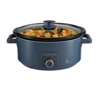 Russell Hobbs Slow Cooker 7 Litres [Removable Ceramic Pot & Glass Lid] Extra Large (Variable Temp, Dishwasher Safe, Dial Contol, Cool-Touch Handles, Family Size, Navy) 28780