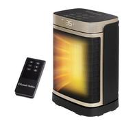 Russell Hobbs Space Heater In Black & Gold 1500W Portable Oscillating Ceramic Square Design Electric Heater Rhch2001G