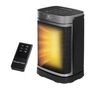 Russell Hobbs Space Heater In Black & Silver 1500W Portable Oscillating Ceramic Square Design Electric Heater Rhch2001S