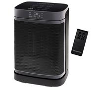 Russell Hobbs Space Heater in Black & Silver 1500W Silent Portable Oscillating Ceramic Electric Heater, Low Energy Digital Display, 4 Modes, 24hr Auto