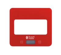 Russell Hobbs RH01571AR Digital Kitchen Scale, 5kg Max Capacity, Imperial/Metric Measures, Touch Panel, LCD Display, Cooking & Baking Scale, Glass Platform, Batteries Included, 5 Year Guarantee, Red