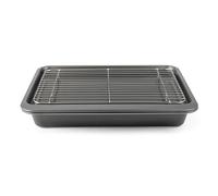 Russell Hobbs Stackable 7-Piece Bakeware Set - 2 Layer PPG Skandia Extreme Non-Stick, Baking Tray, Roaster, Square & Rectangle Pans/Trays, Carbon Steel, Stainless Steel Cooking Rack, Dishwasher Safe