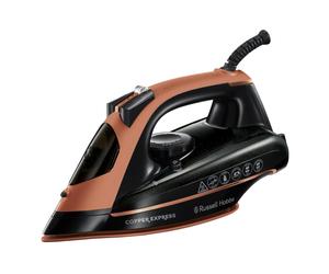 Russell Hobbs Steam Iron - Copper Infused soleplate, 150g Steam Shot, 40g Continuous Steam, Vertical steam function,Self-clean, Anti-calc and