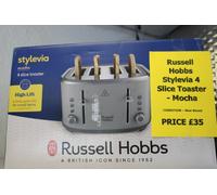 Russell Hobbs Stylevia Mocha 4 Slice Toaster