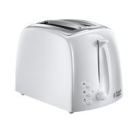 Russell Hobbs Textures 2 Slice Toaster, Extra Wide Slots, 6 Browning Levels, Removable Crumb Tray, 850W, 21640, White