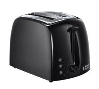 Russell Hobbs Textures 2 Slice Toaster, Extra Wide Slots, 850W, Black