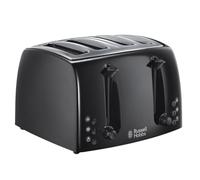 Russell Hobbs Textures 4 Slice Toaster, 1500W, 6 Browning Levels, Black