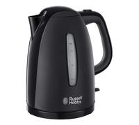 Russell Hobbs Textures Electric 1.7L Cordless Kettle (Fast Boil 3KW, Black Premium Plastic, matt & high Gloss Finish, Removable Washable Anti-Scale