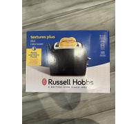 Russell Hobbs 22601 Textures 2-Slice Toaster, Cast Iron, Black with Chrome Controls