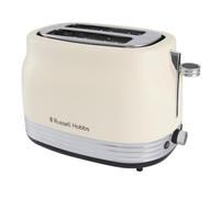 Russell Hobbs Toaster 2 Slice, Hanley Retro Cream, 6 Browning Levels, Wide Slots, Stylish Matte finish With Chrome Accents, Removable Crumb Tray for
