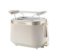Russell Hobbs Toaster [for 2 slices] Brontë Beige (6 settings, matte finish, silver accents, thaw, warming, raising, lift & look, roll holder) 26761-56