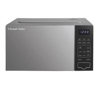 Russell Hobbs Touch Control Digital Solo Microwave 20L 800W in Silver with 10 Power Levels, 6 Auto Cook Menus, Defrost Control, Clock & Timer