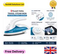 Russell Hobbs Dual Voltage Steam Glide Travel Iron, 830W, 80ml Tank