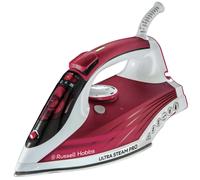 Russell Hobbs Ultra Steam Iron, 2400W, Stainless Steel Soleplate, 45 g Steam, 145 g Steam Shot - Red/White, 23990