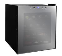 Russell Hobbs Wine Cooler 46 Litre 12 Bottle Undercounter Freestanding Beverage Holder for Beer, Stainless Steel, LED Light, Drinks & Snacks Mirrored Glass Door, RH15WC201MR