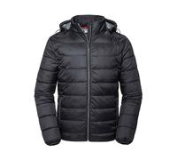 Russell Hooded Nano Padded Jacket Windproof Breathable Zip Pockets Casual
