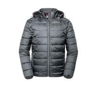 Russell Hooded Nano Padded Jacket Windproof Breathable Zip Pockets Casual