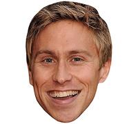 Russell Howard (Smile) Celebrity Mask, Flat Card Face, Fancy Dress Mask