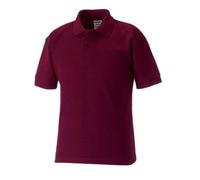 Russell Jerzees Schoolgear 539B Kids Childrens Classic Polycotton Polo Shirt Burgundy 1 2 Years